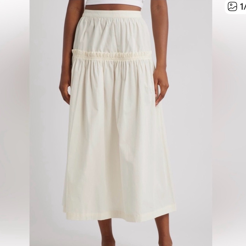 Topshop Cream Maxi Skirt